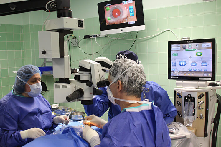 Eye surgery at Misericordia